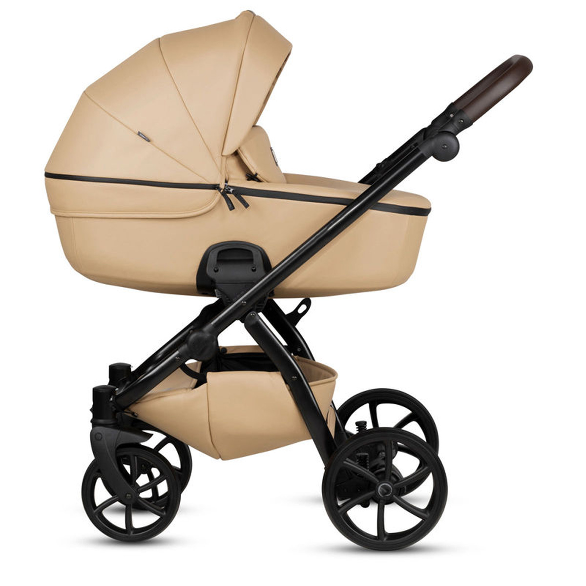 Kombikinderwagen 3-in-1 Beige mit Bronze-Gestell