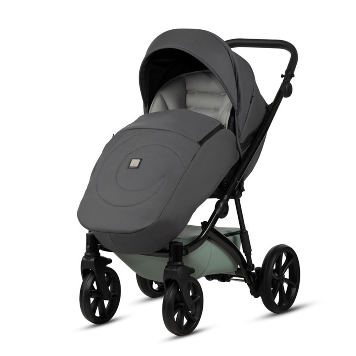 Kombikinderwagen 3-in-1 Salbeigrün zweifarbig mit Grau