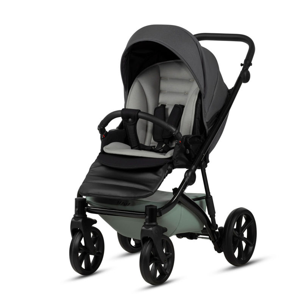 Kombikinderwagen 3-in-1 Salbeigrün zweifarbig mit Grau