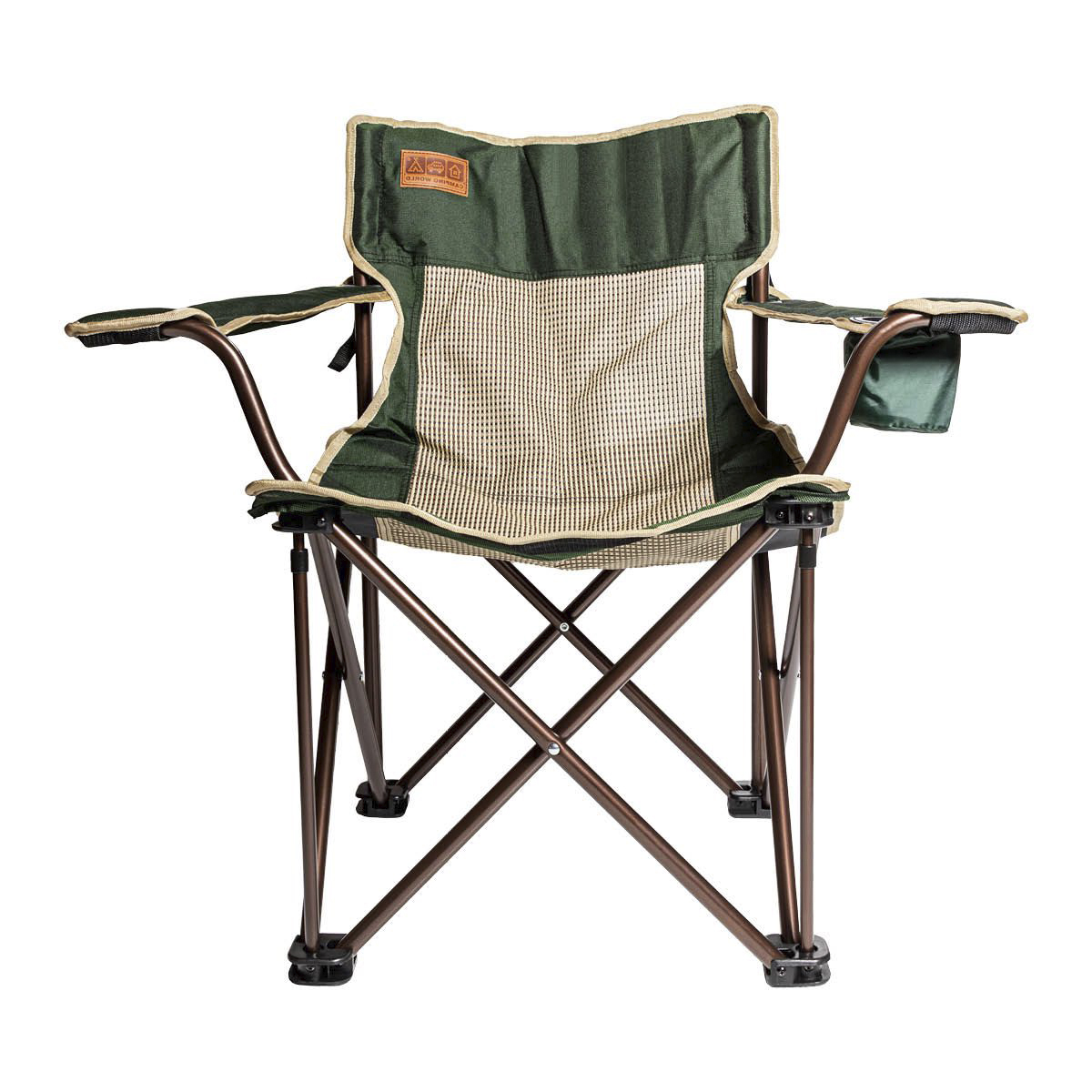 Campingsessel Grün mit Getränkehalter