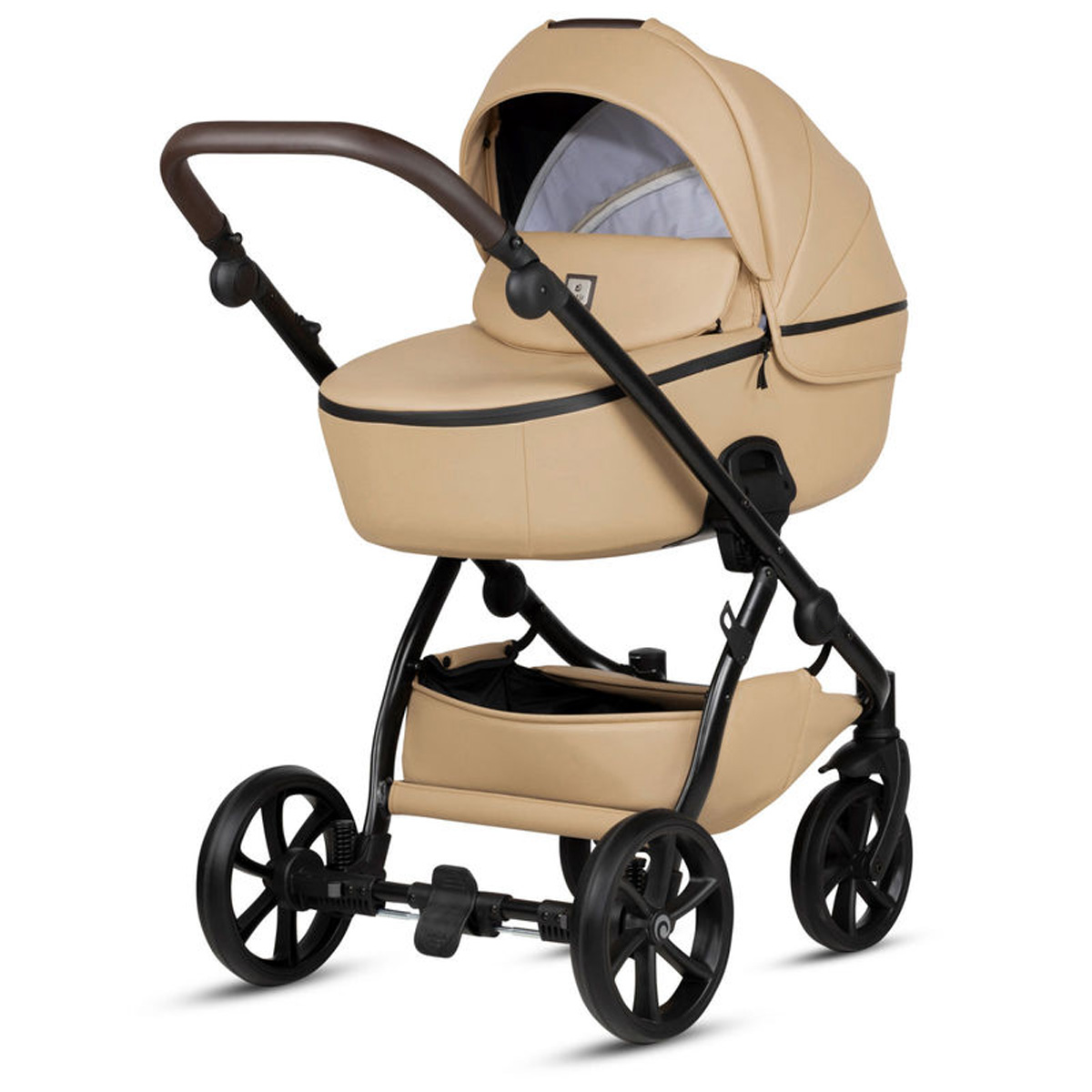 Kombikinderwagen 3-in-1 Beige mit Bronze-Gestell