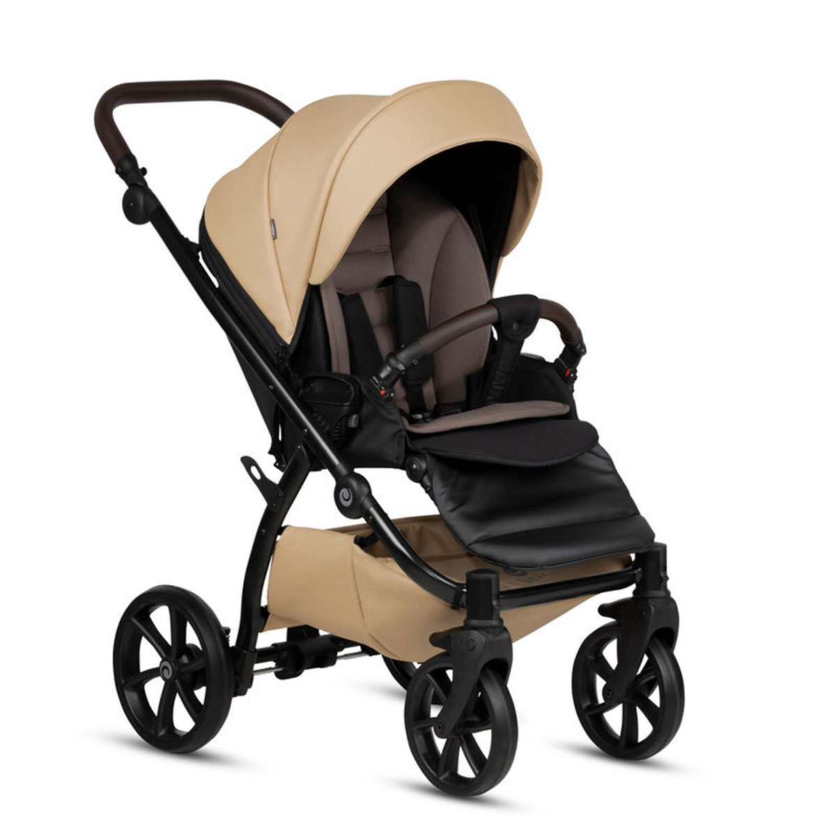 Kombikinderwagen 3-in-1 Beige mit Bronze-Gestell