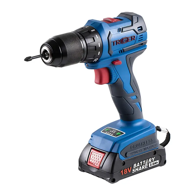 TRIGGER Akku-Schlagbohrschrauber 18 V Brushless im Koffer-Set