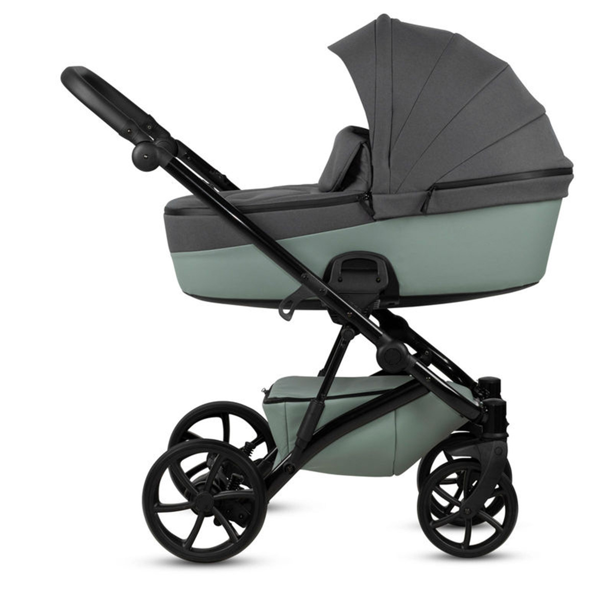Kombikinderwagen 3-in-1 Salbeigrün zweifarbig mit Grau