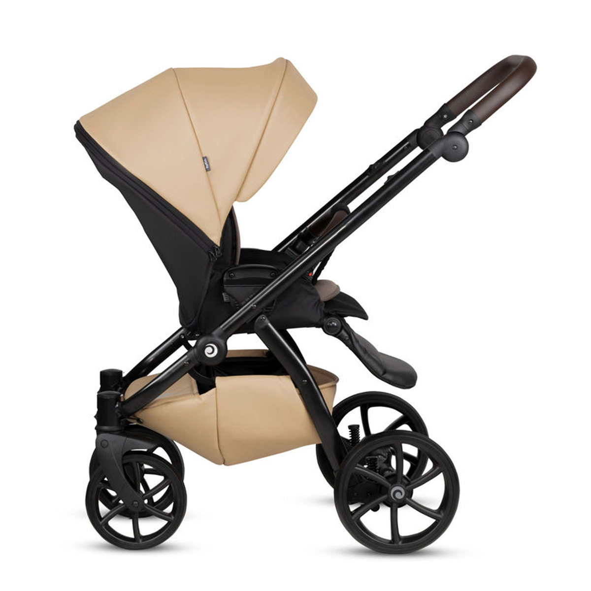 Kombikinderwagen 3-in-1 Beige mit Bronze-Gestell