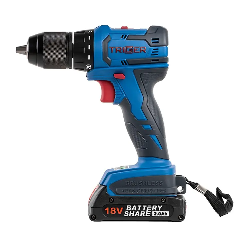 TRIGGER Akku-Schlagbohrschrauber 18 V Brushless im Koffer-Set
