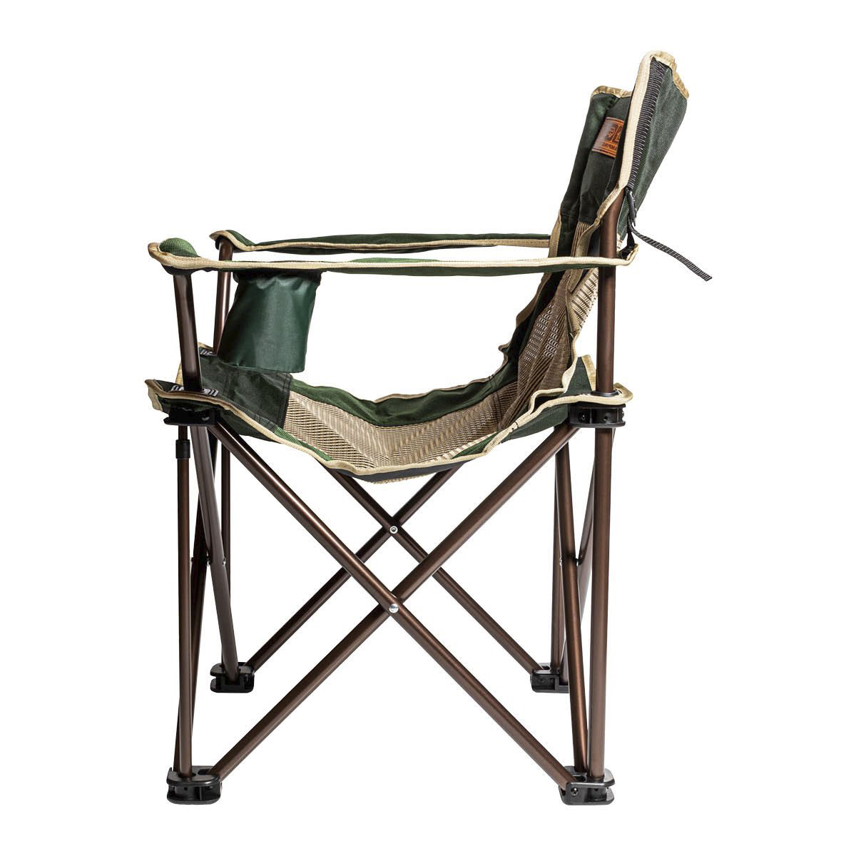 Campingsessel Grün mit Getränkehalter
